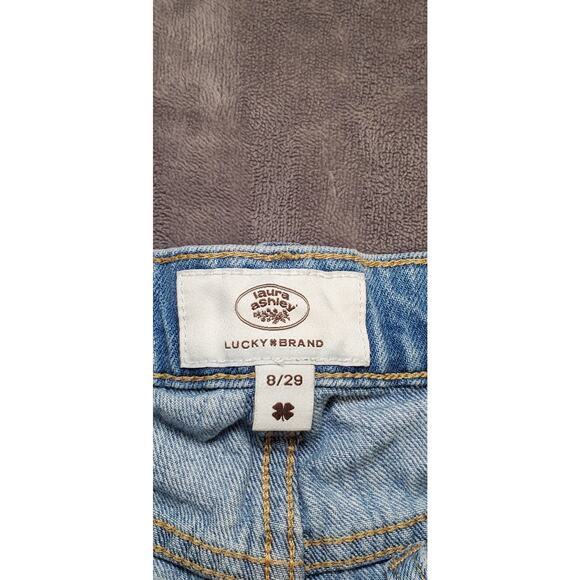 Lucky Brand Denim Size 8/29 Shorts Womens Blue Boyfriend Floral Laura Ashley C26 - Picture 4 of 9